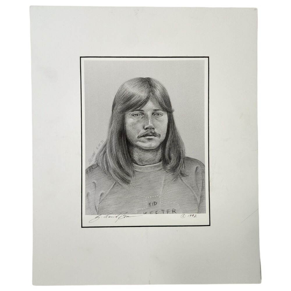 DAVID BROWN America Hay House Artist early 90s signed prints sketches of locals